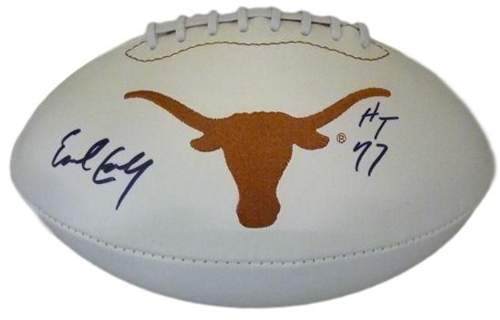 Earl Campbell Autographed/Signed Texas Longhorns Logo Football HT BAS