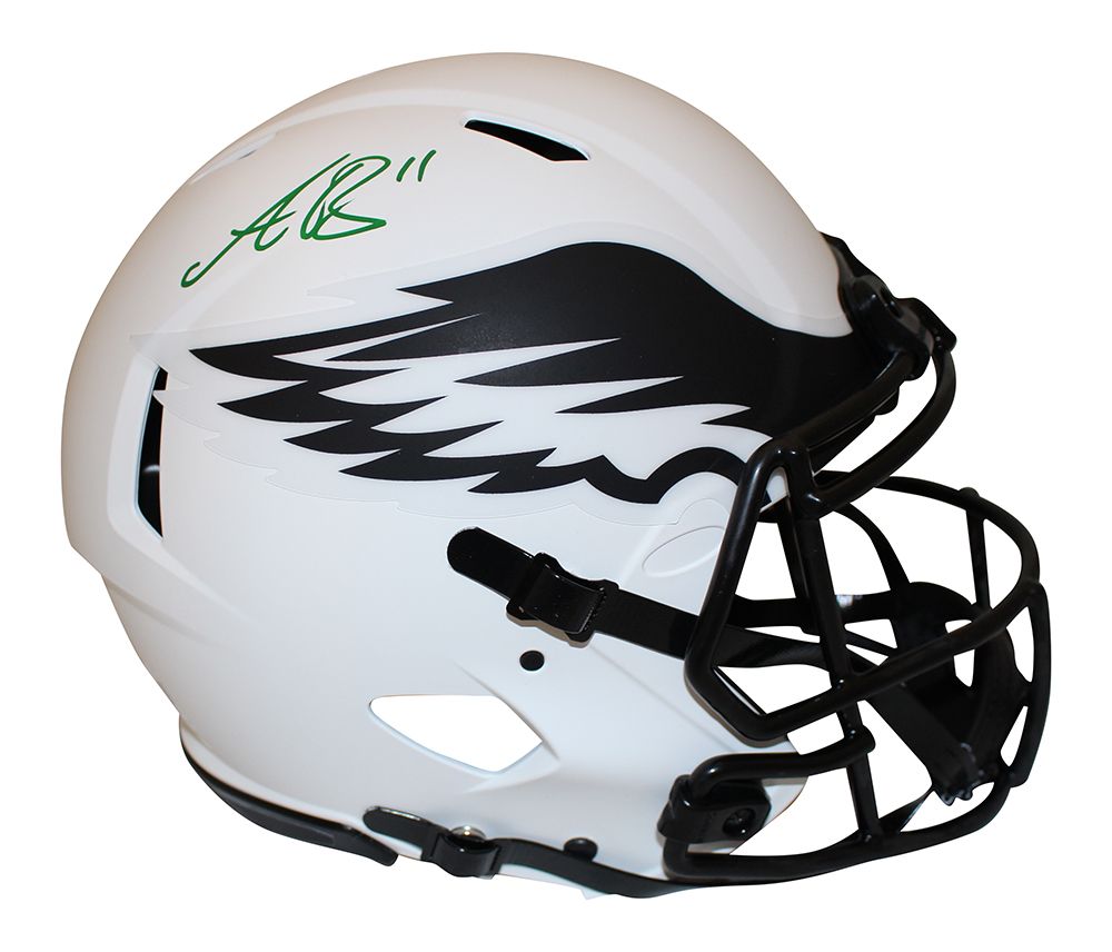 AJ Brown Autographed Philadelphia Eagles Authentic Lunar Helmet Beckett
