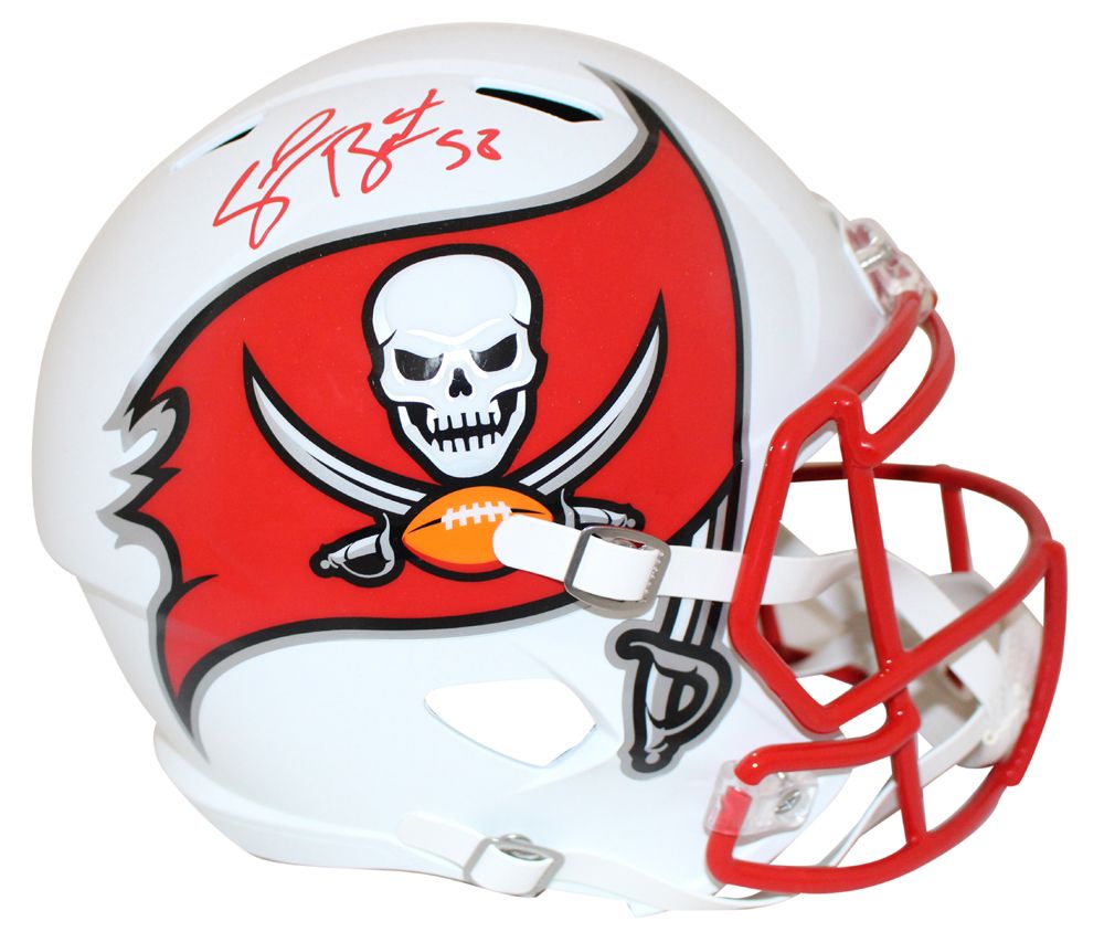 Shaquil Barrett Signed Tampa Bay Buccaneers Flat White Replica Helmet JSA