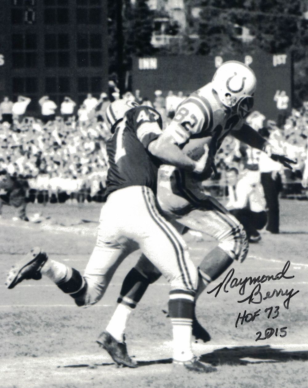 Raymond Berry Autographed/Signed Baltimore Colts 8x10 Photo HOF