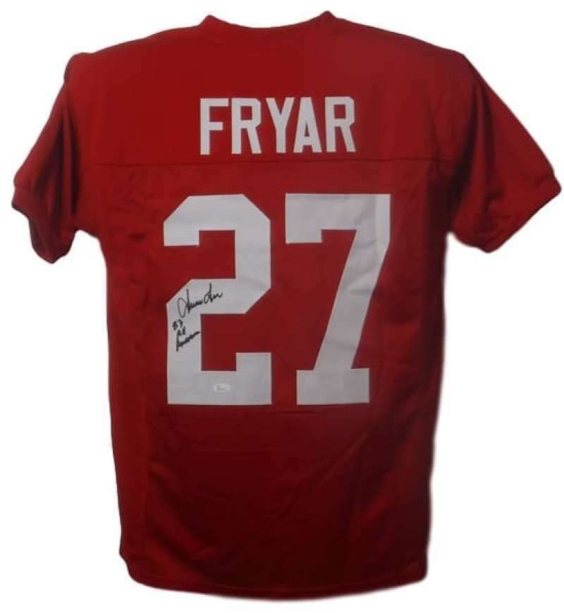 Irving Fryar Autographed Nebraska Custom Size XL Red Jersey 83 All American JSA
