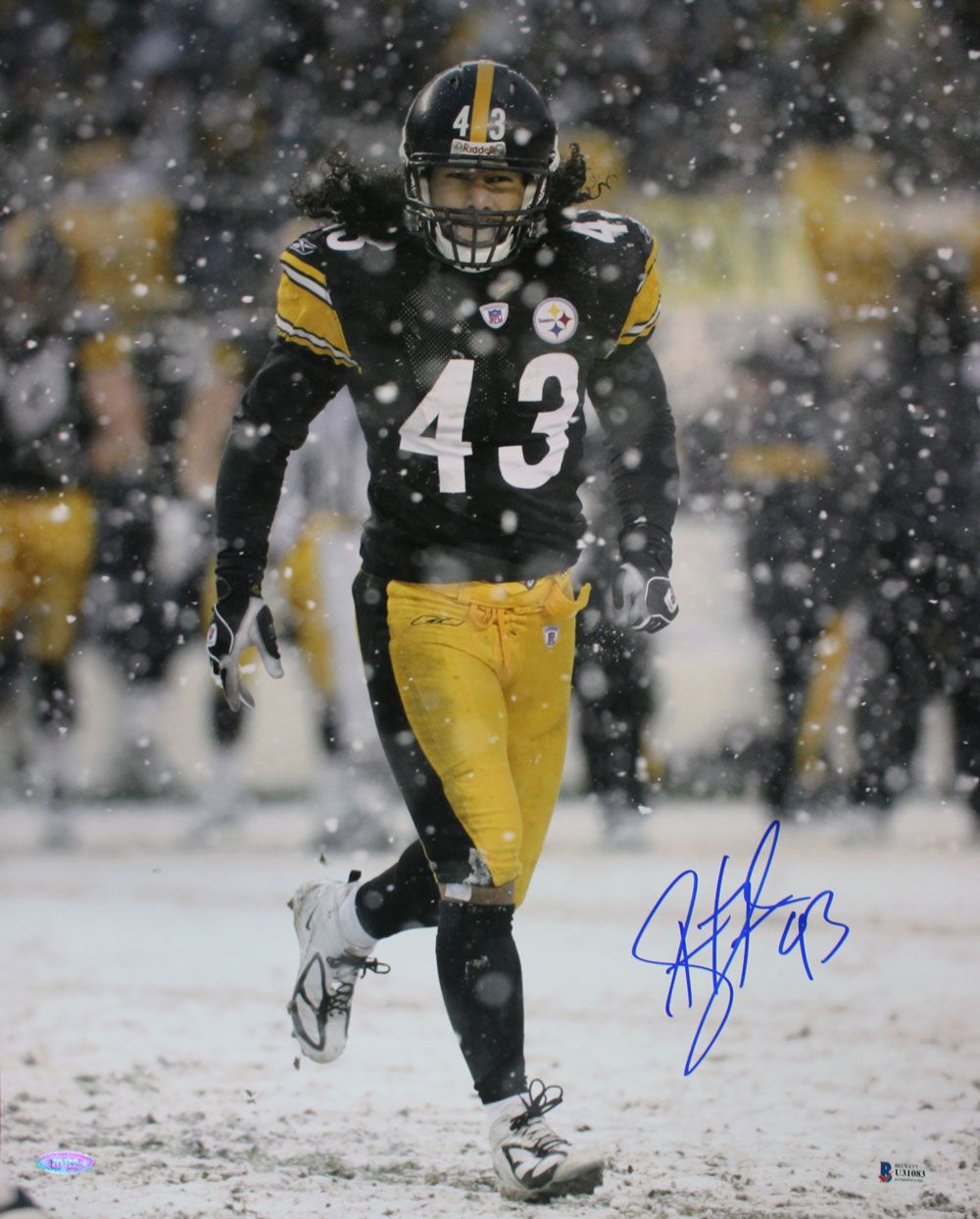 Troy Polamalu Autographed/Signed Pittsburgh Steelers 16x20 Photo BAS