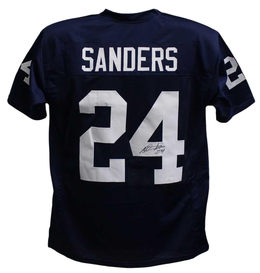 Miles Sanders Autographed/Signed College Style White XL Jersey JSA