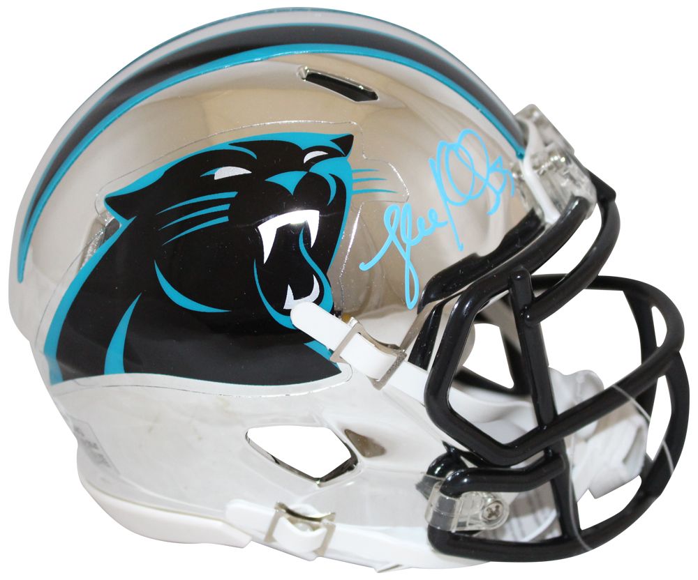 Luke Kuechly Autographed Carolina Panthers Chrome Mini Helmet BAS