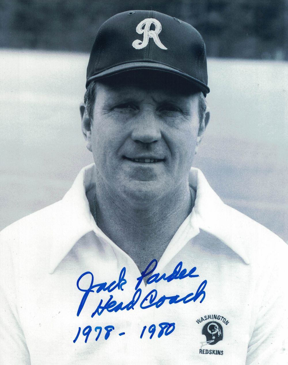 Jack Pardee Autographed/Signed Washington Redskins 8x10 Photo
