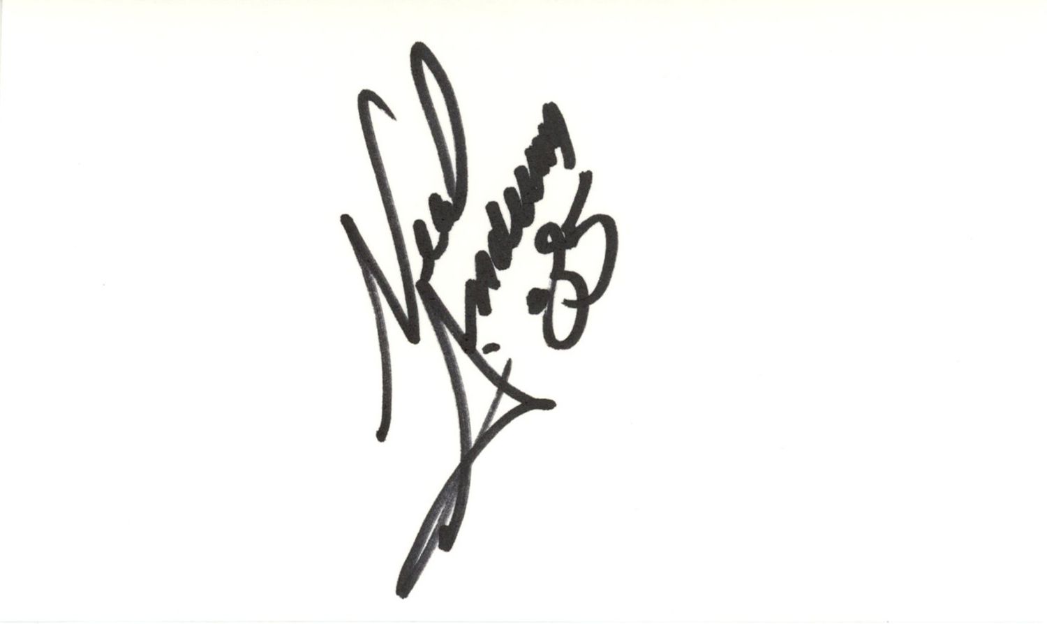 Neal Anderson Autographed/Signed Chicago Bears Index Card Beckett 45325