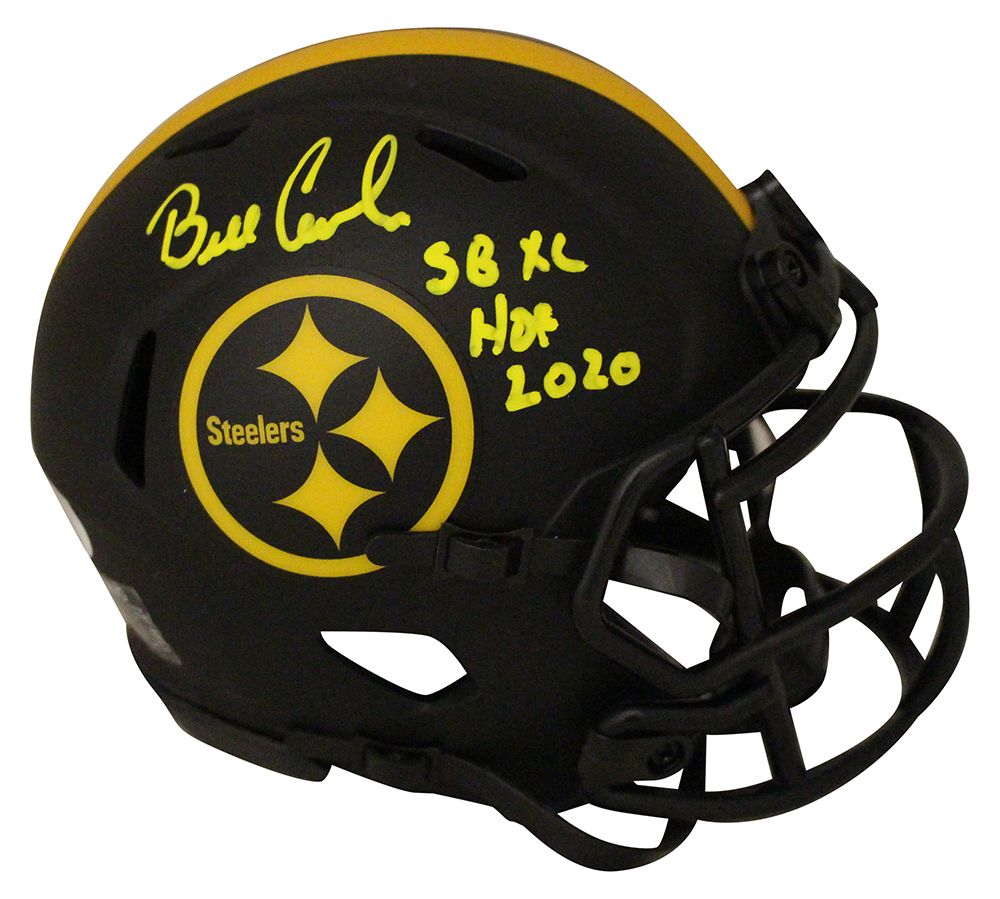 Bill Cowher Autographed Pittsburgh Steelers Eclipse Mini Helmet HOF JSA