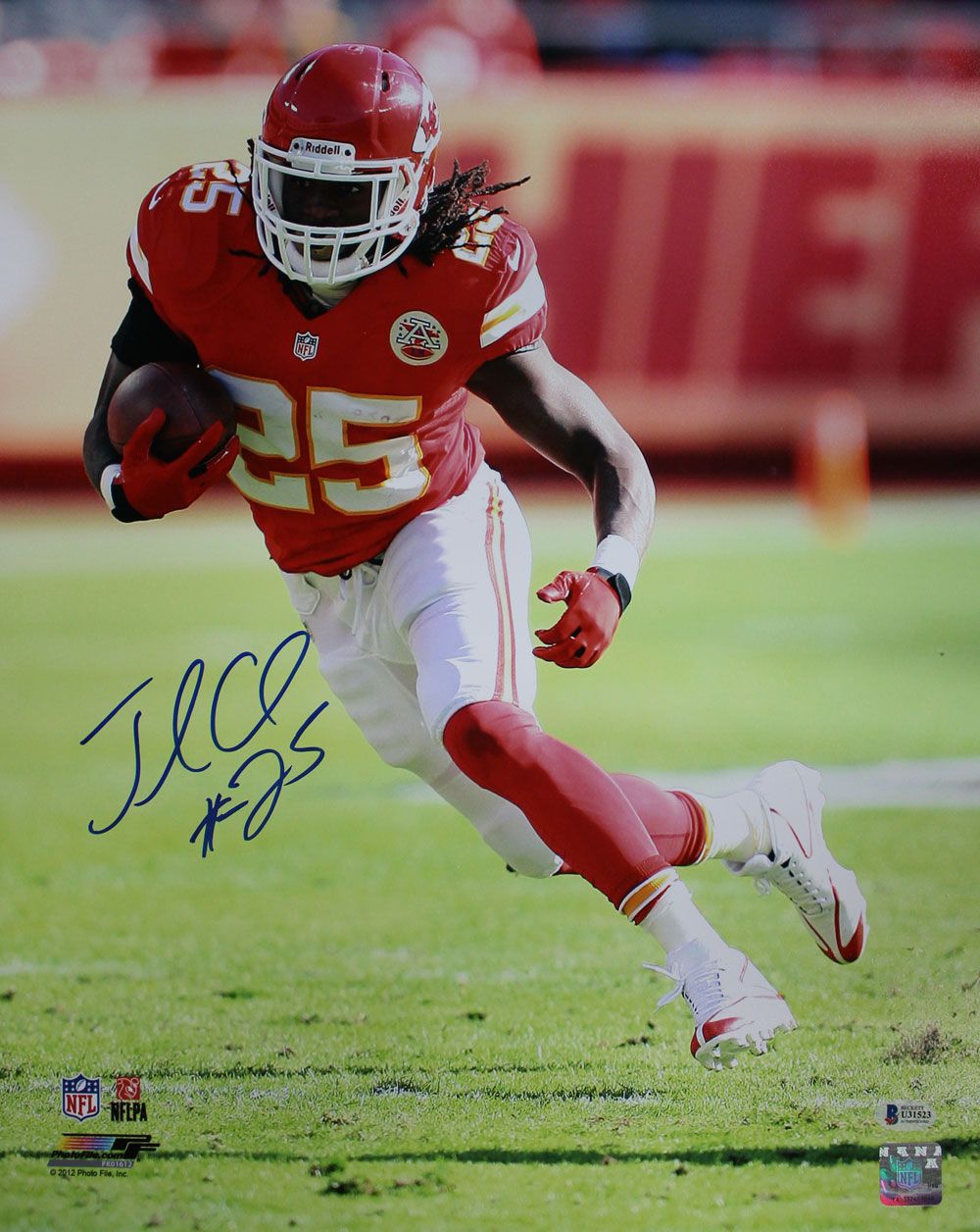 Jamaal Charles Autographed/Signed Kansas City Chiefs 16x20 Photo BAS PF
