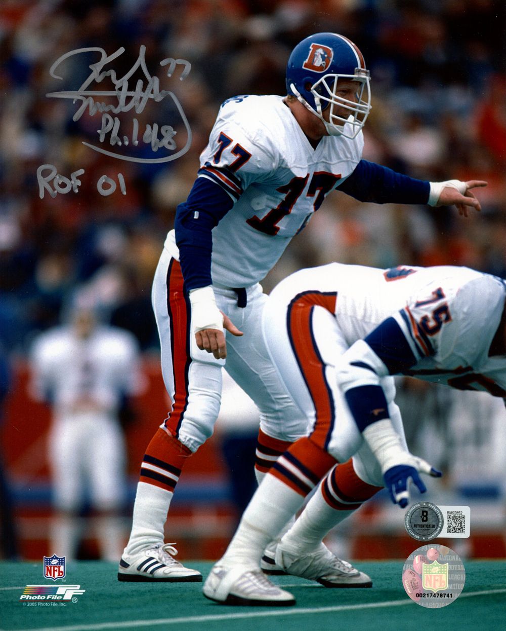 Karl Mecklenburg Signed Denver Broncos 8x10 Photo ROF BAS 45156