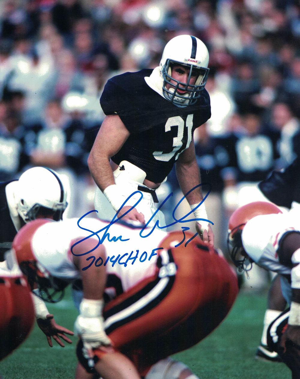 Shane Conlan Autographed/Signed Penn State 8x10 Photo CHOF