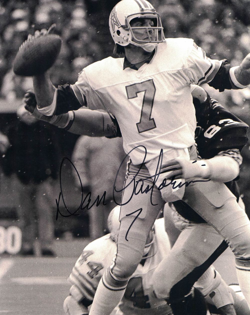 Dan Pastorini Autographed/Signed Houston Oilers 8x10 Photo