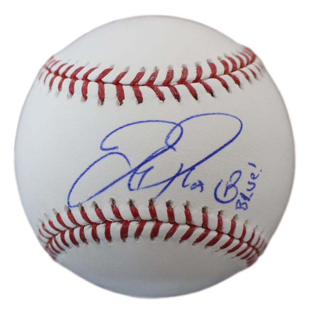 Joc Pederson Autographed Los Angeles Dodgers OML Baseball Go Blue JSA