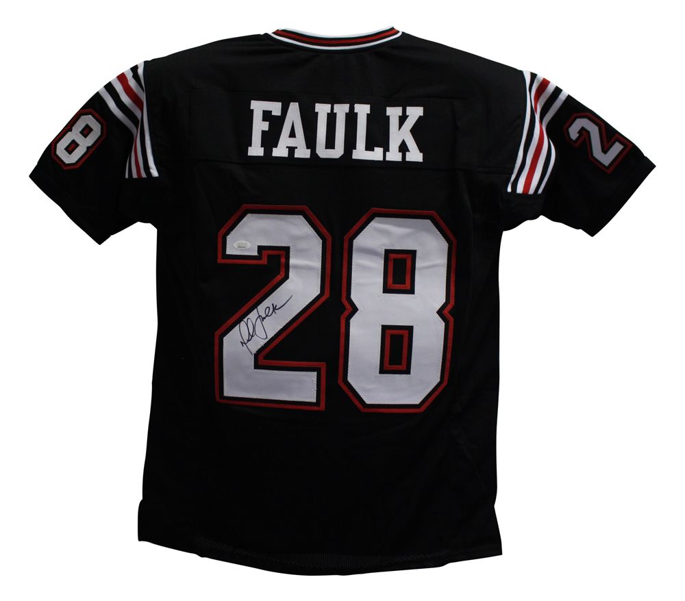 Marshall Faulk Autographed/Signed San Diego Aztecs Black XL Jersey JSA