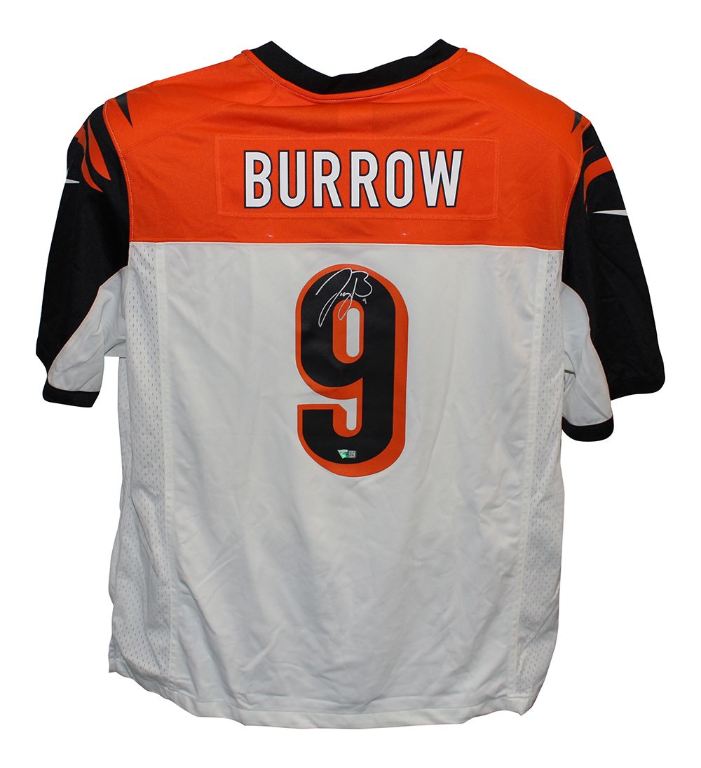 Joe Burrow Autographed Cincinnati Bengals Nike White Jersey FAN