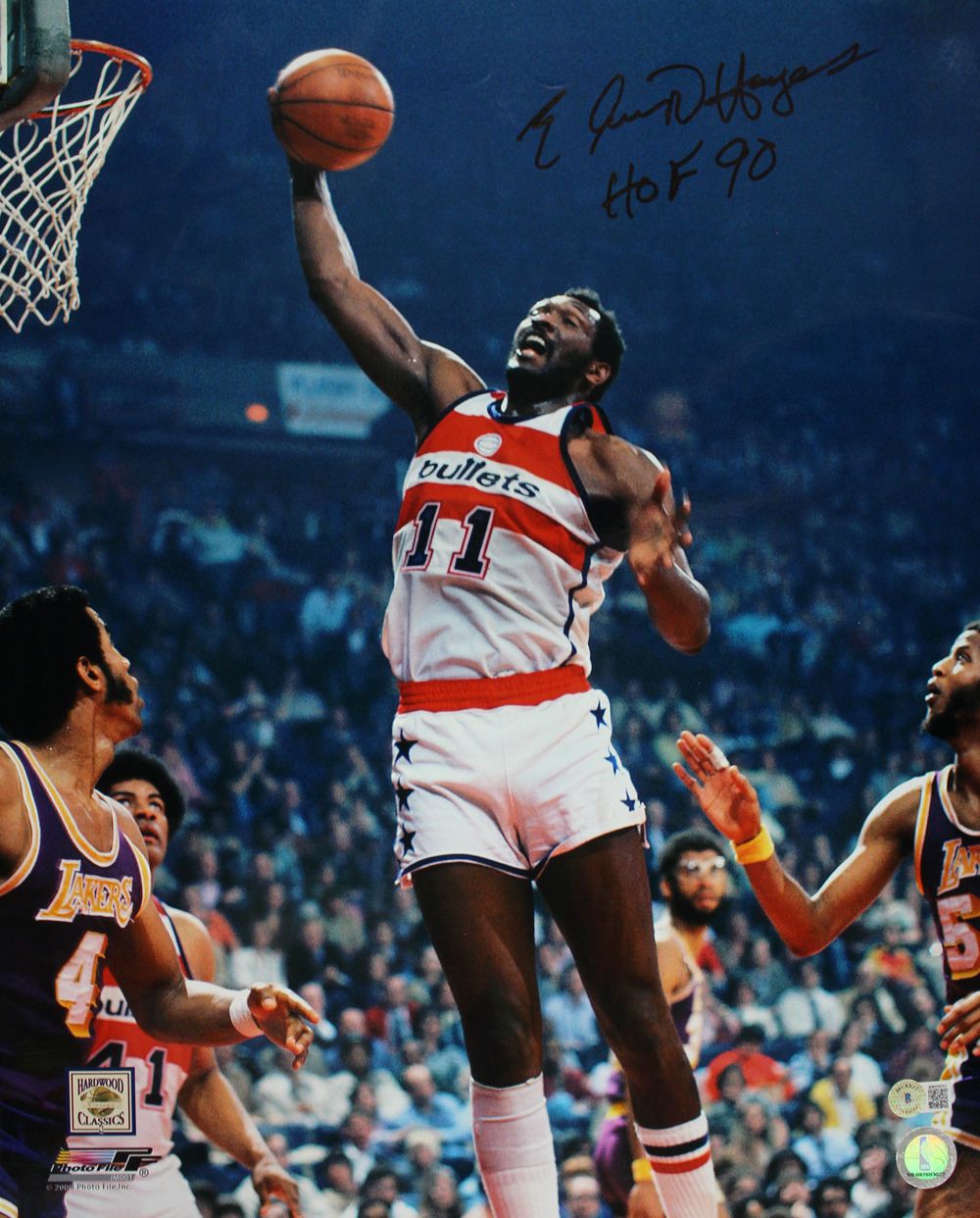 Elvin Hayes Autographed Washington Bullets 16x20 Photo HOF Beckett BAS