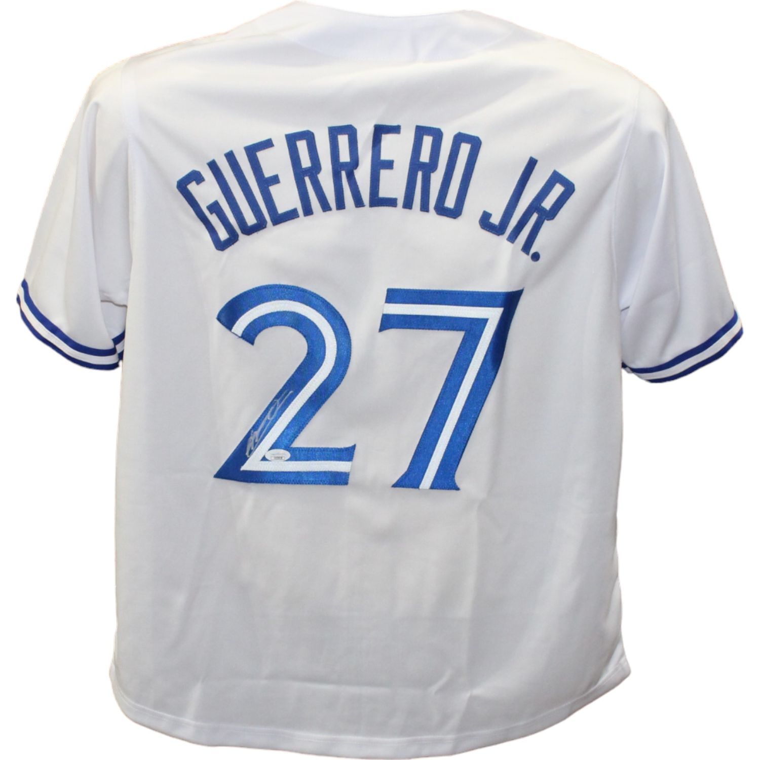 Vlad Guerrero Jr. Autographed/Signed Pro Style White Jersey JSA