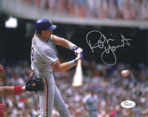 Robin Yount Autographed Milwaukee Brewers 8x10 Photo JSA