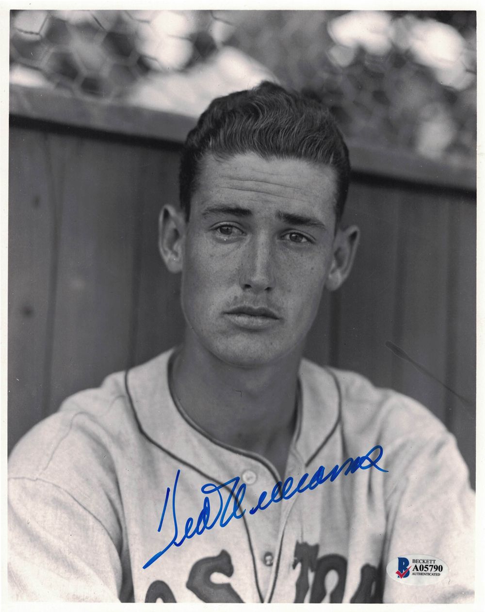 Ted Williams Autographed/Signed Boston Red Sox 8x10 Photo BAS