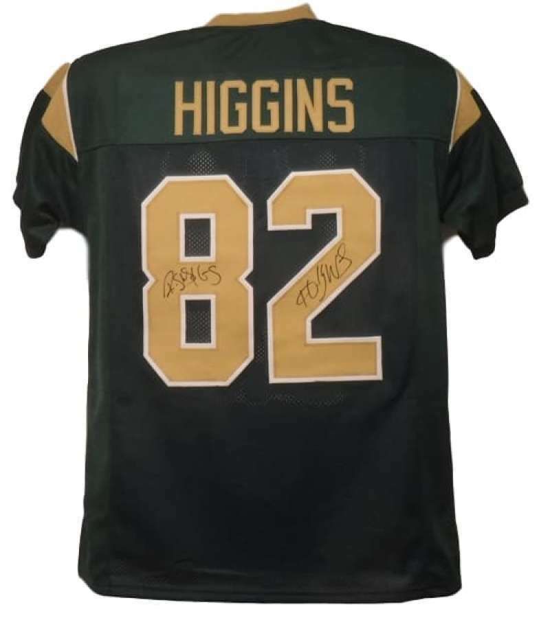 Rashard Higgins Autographed Colorado State Rams Size XL Green Jersey