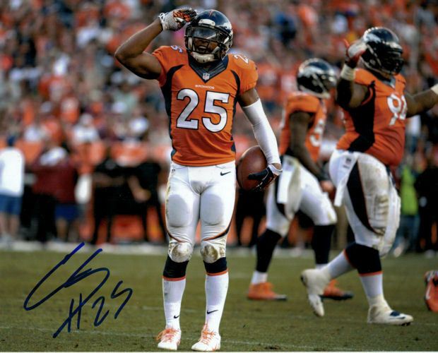 Chris Harris Autographed Denver Broncos 8x10 photo (Salute)