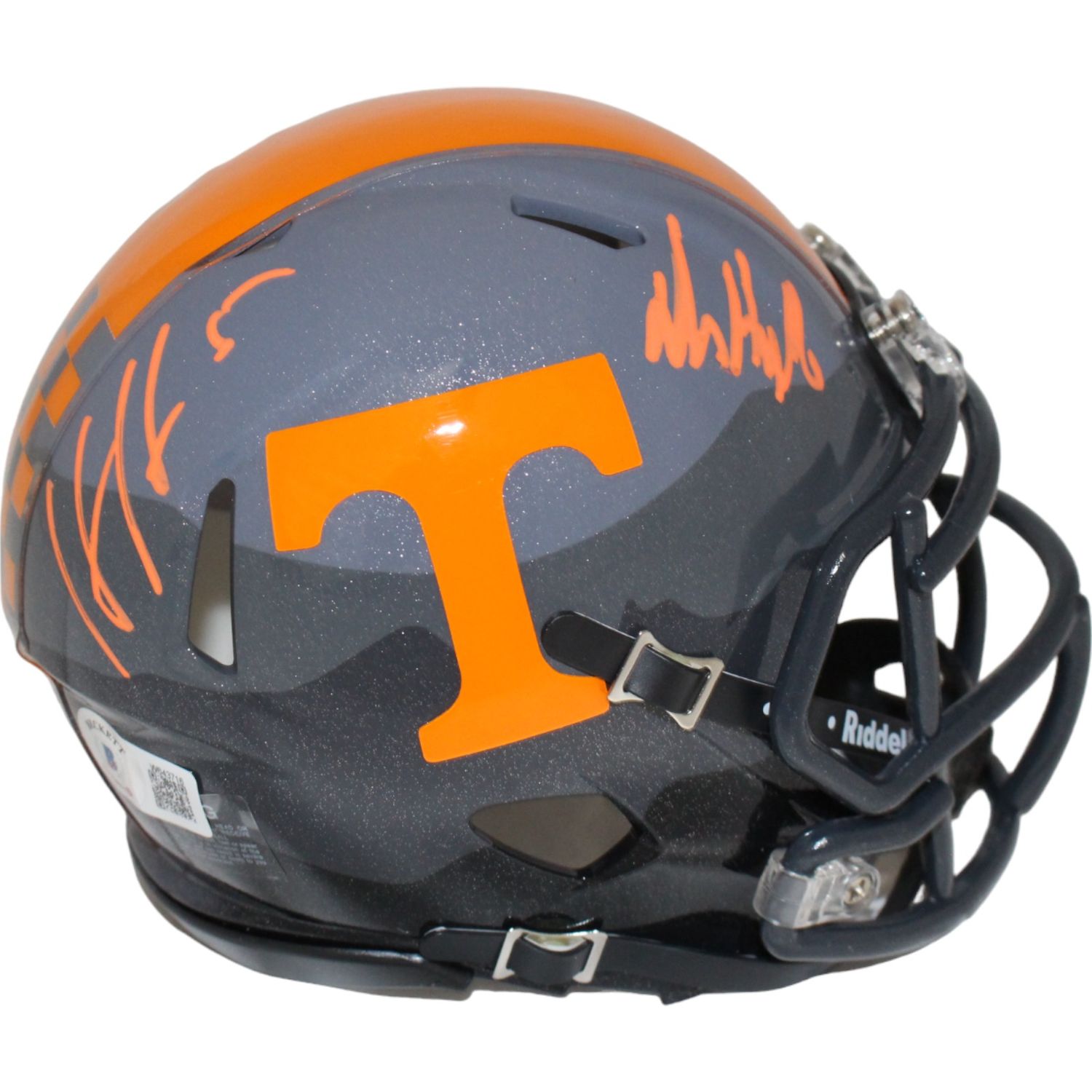 Jalin Hyatt Hendon Hooker Signed Tennessee Volunteers Smoky Mini BAS