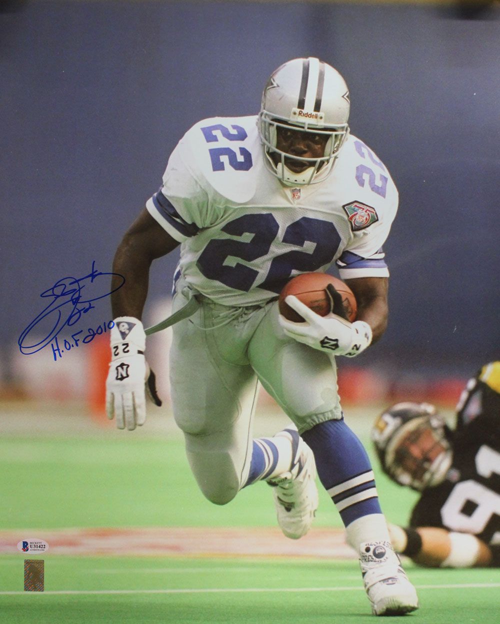 Emmitt Smith Autographed/Signed Dallas Cowboys 16x20 Photo HOF BAS