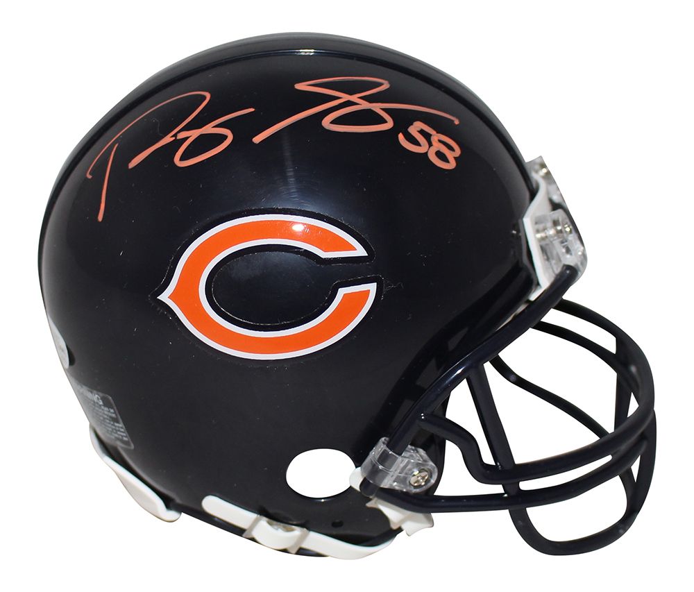 Roquan Smith Autographed/Signed Chicago Bears Mini Helmet BAS