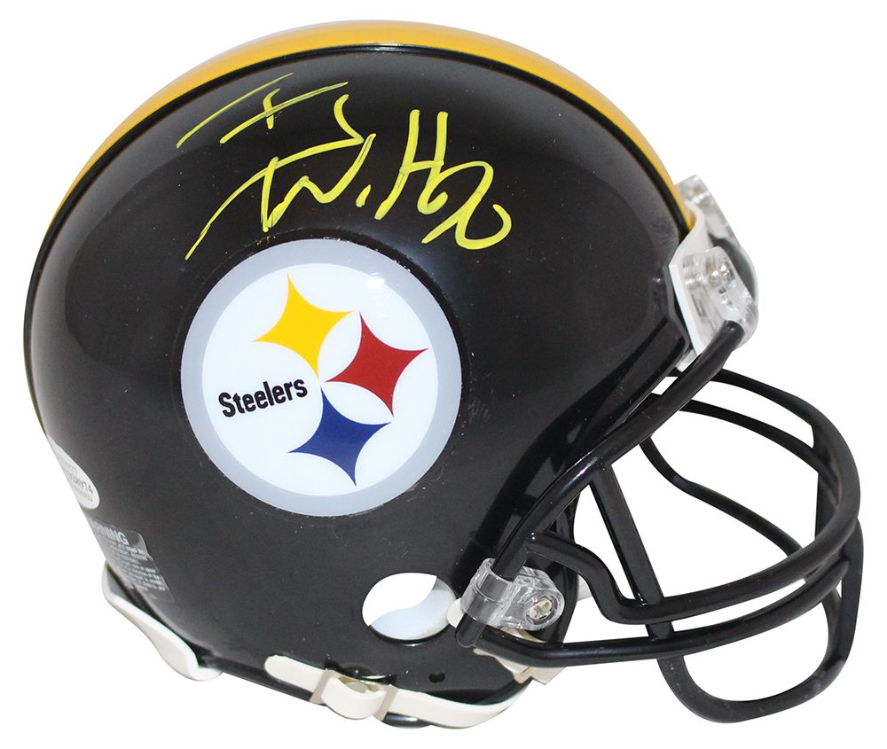 TJ Watt Autographed/Signed Pittsburgh Steelers Mini Helmet BAS