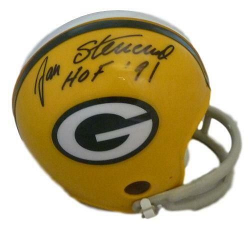Jan Stenerud Autographed Green Bay Packers Riddell mini helmet w/HOF 91