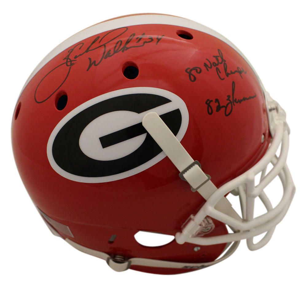 Herschel Walker Autographed Georgia Bulldogs Authentic Schutt Helmet 2 Insc BAS