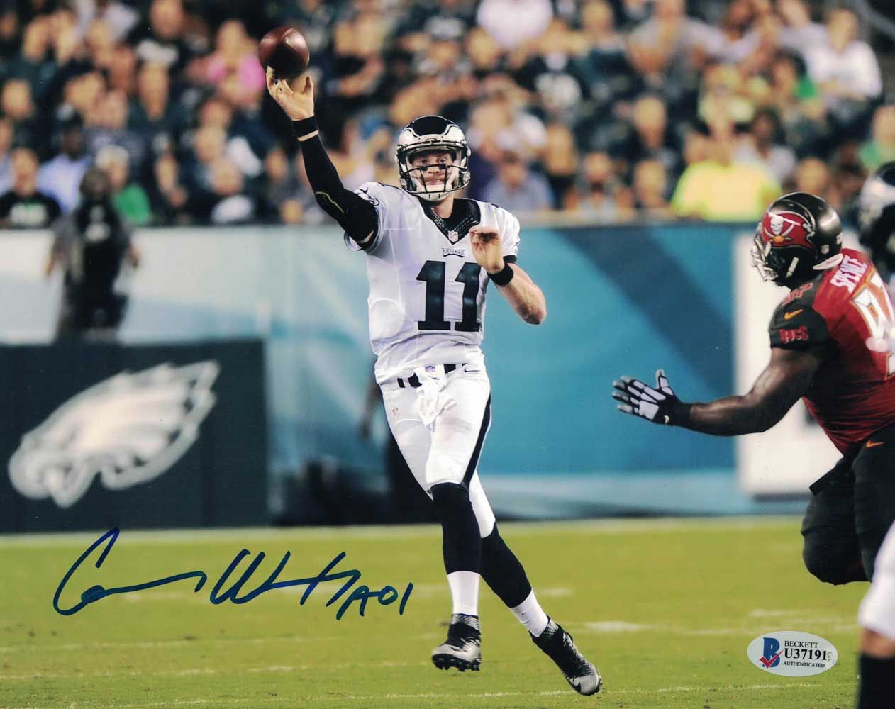 Carson Wentz Autographed/Signed Philadelphia Eagles 8x10 Photo BAS