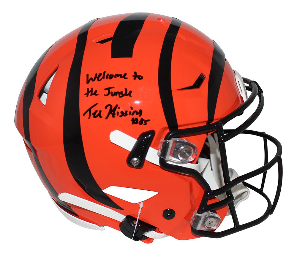 Tee Higgins Autographed Bengals Authentic Speed Flex Helmet Jungle BAS