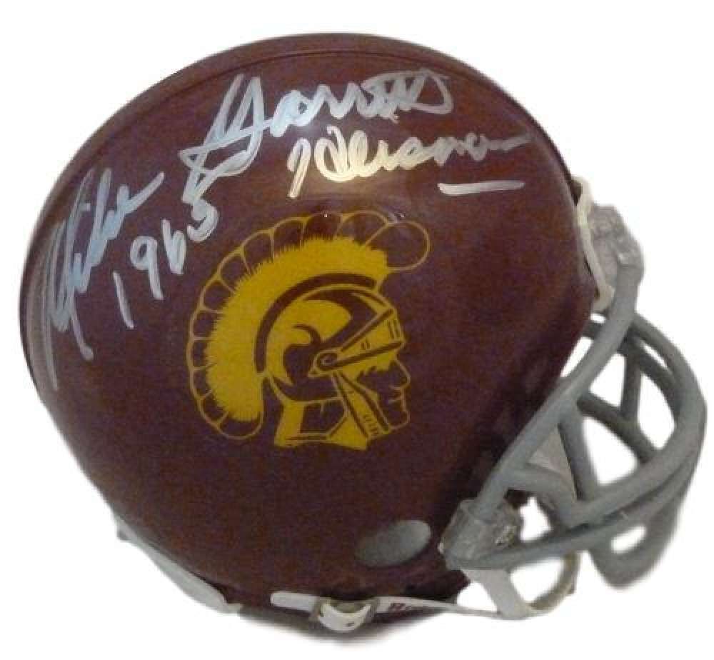 Mike Garrett Autographed USC Trojans Mini Helmet w/65 Heisman