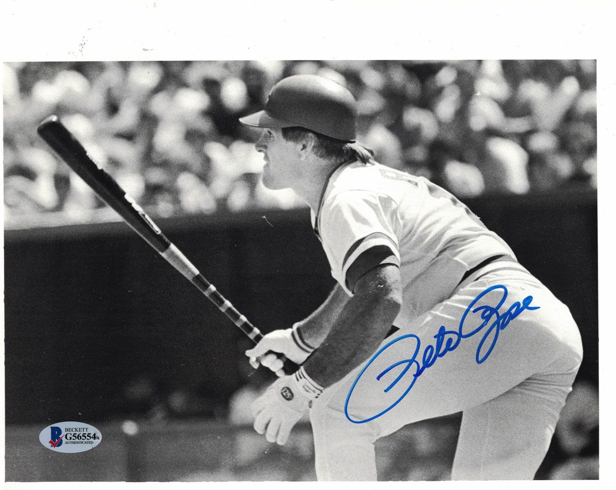 Pete Rose Autographed/Signed Cincinnati Reds 8x10 Photo BAS
