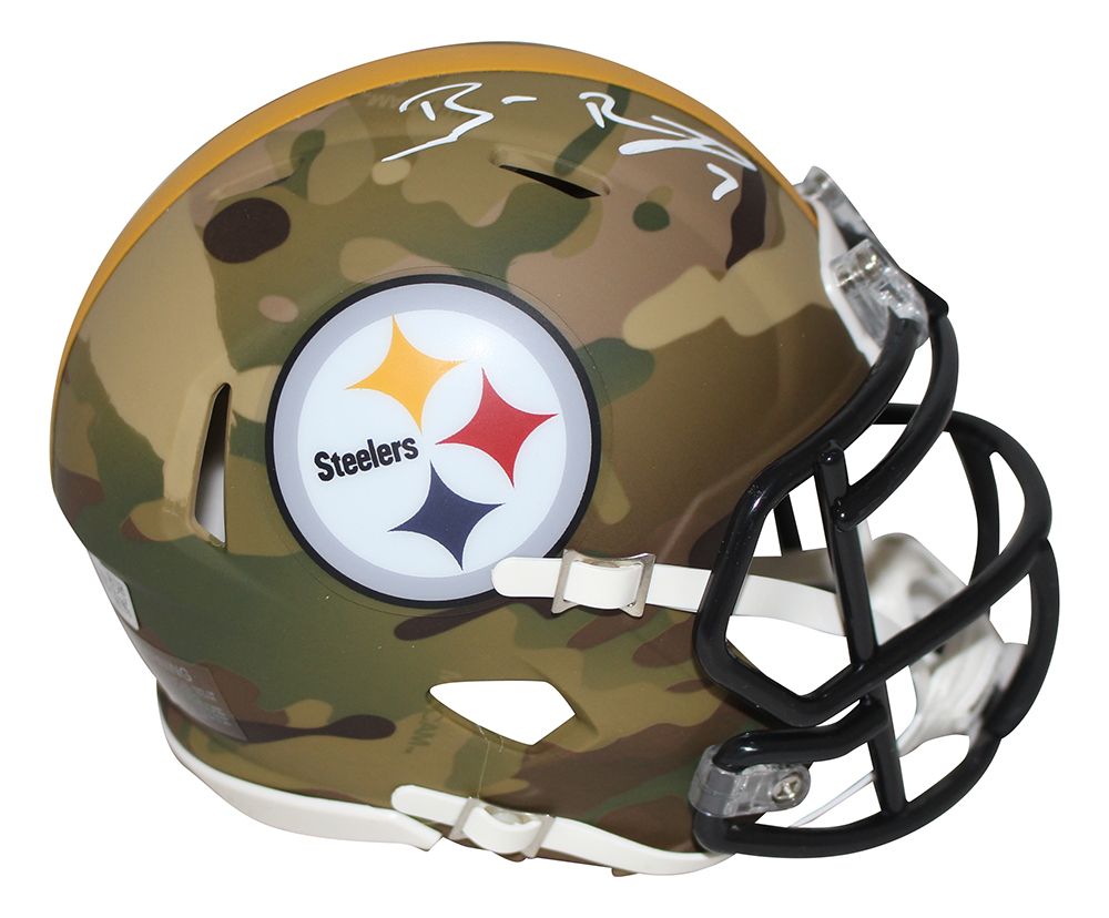 Ben Roethlisberger Signed Pittsburgh Steelers Camo Mini Helmet FAN