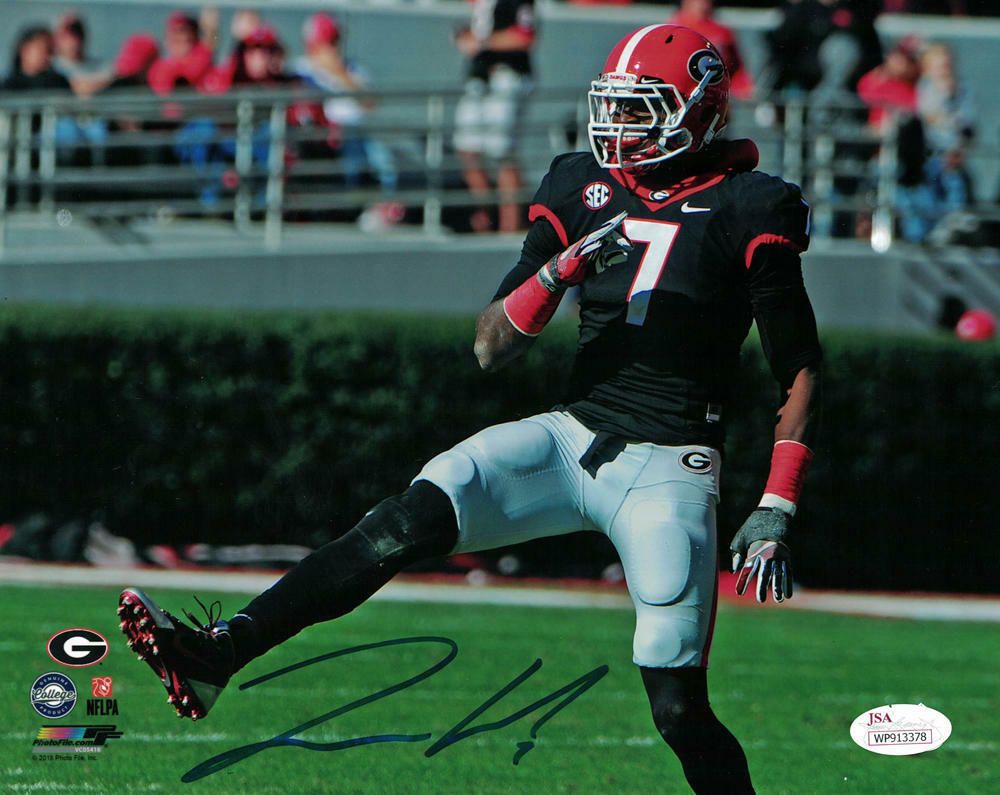 Lorenzo Carter Autographed Georgia Bulldogs 8x10 Photo JSA