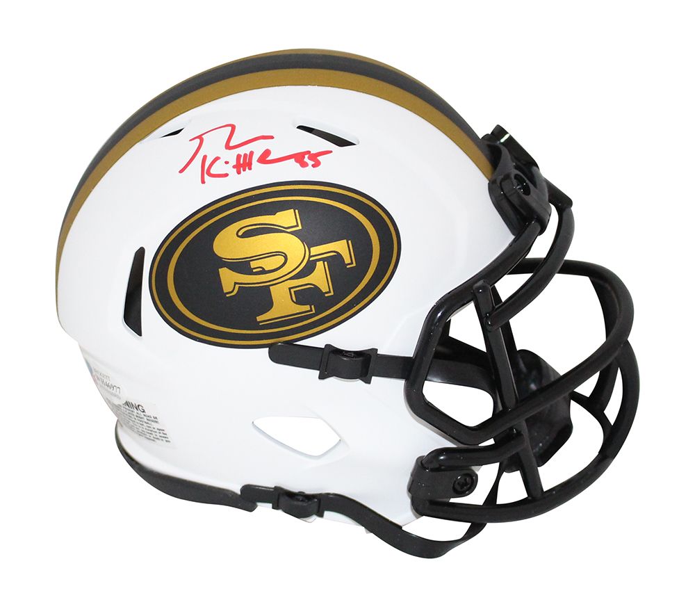 George Kittle Autographed San Francisco 49ers Lunar Mini Helmet BAS