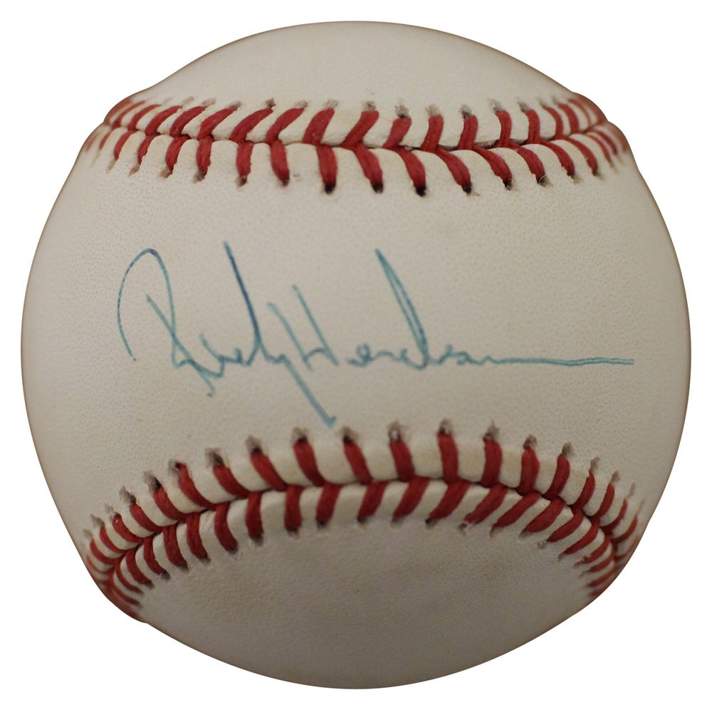 Ricky Henderson Signed Oakland Athletics American League Baseball BAS