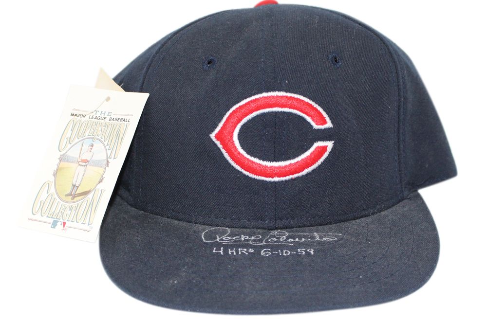 Rocky Colavito Signed Cleveland Indians Cooperstown Baseball Hat 7 3/8 JSA
