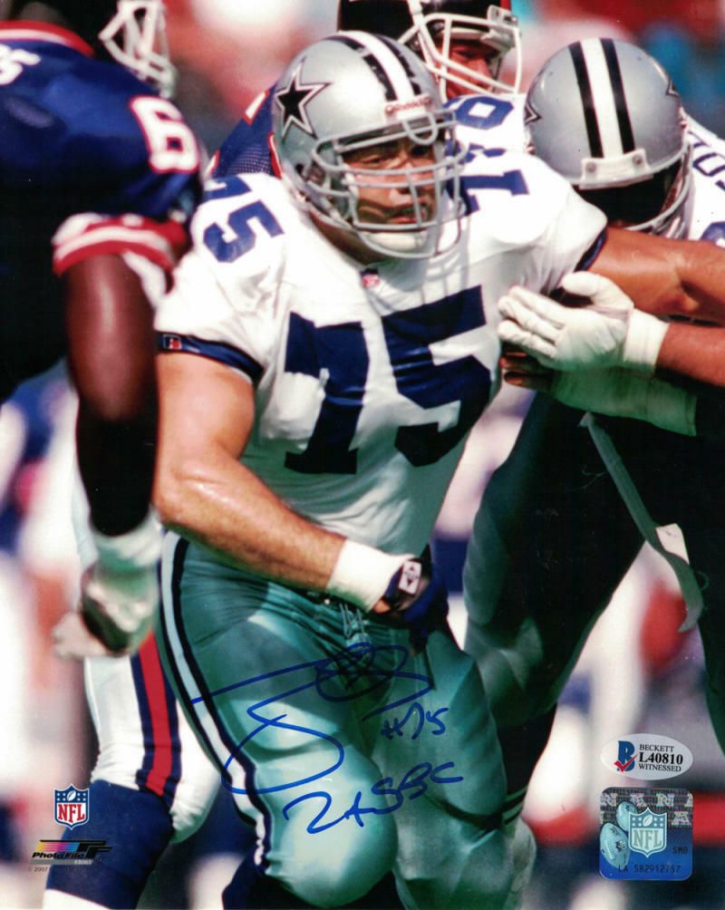 Tony Casillas Autographed Dallas Cowboys 8x10 Photo 2x SBC BAS