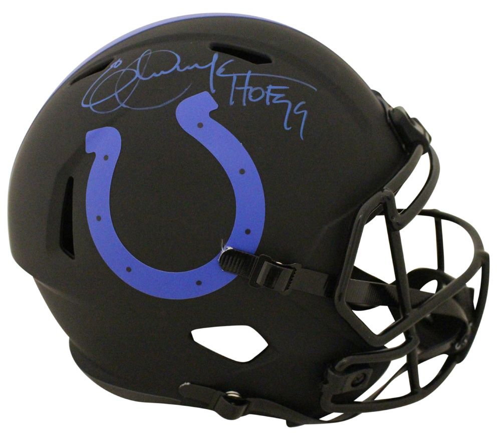 Eric Dickerson Autographed Indianapolis Colts F/S Eclipse Helmet HOF BAS