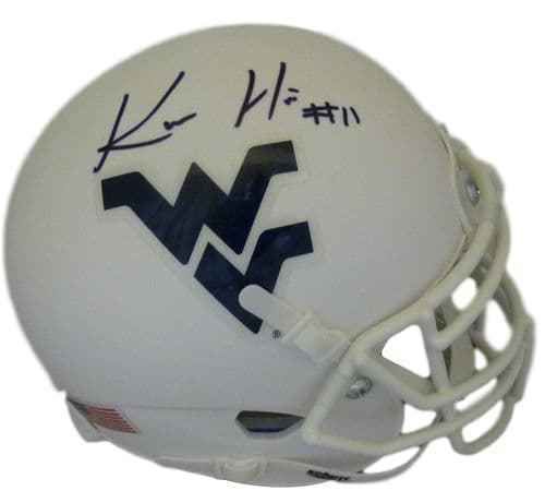 Kevin White Autographed West Virginia Mountaineers Schutt white mini helmet JSA