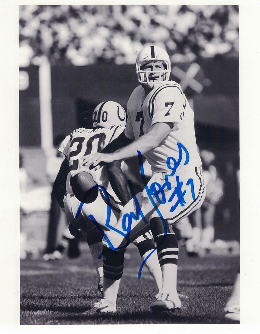 Bert Jones Autographed/Signed Baltimore Colts 8x10 Photo
