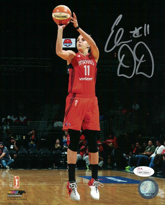 Elena Delle Donne Autographed Washington Mystics 8x10 Photo Red JSA