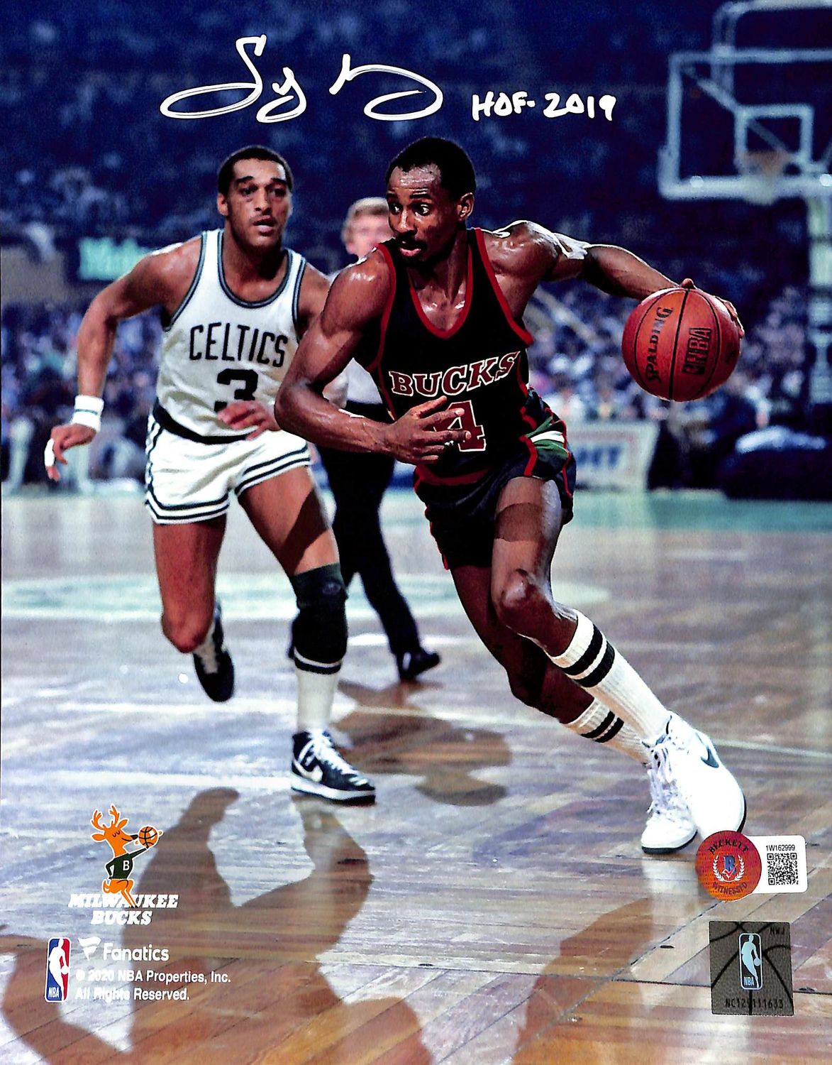 Sidney Moncrief Autographed/Signed Milwaukee Bucks 8x10 Photo BAS