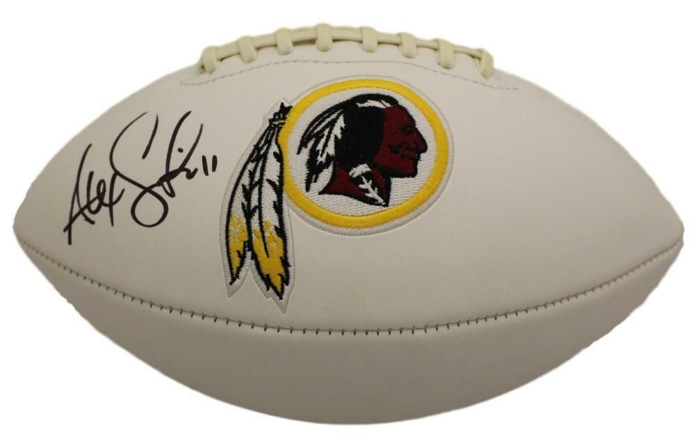 Alex Smith Autographed Washington Redskins White Logo Football BAS