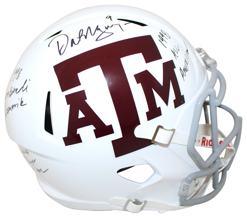 Dat Nguyen Autographed Texas A&amp;M Aggies Speed Replica Helmet 4 Insc JSA