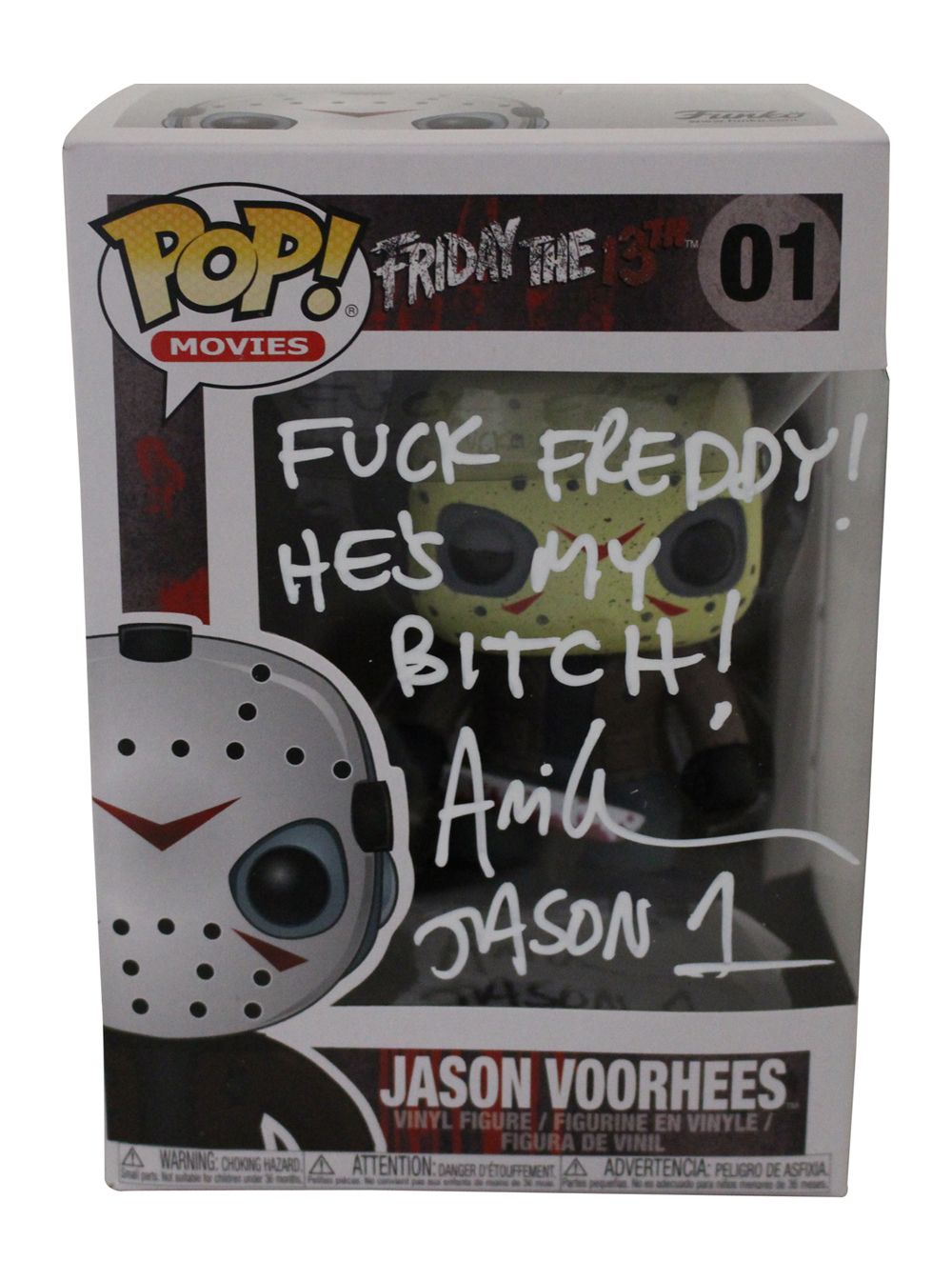 Ari Lehman Signed Jason Voorhees Friday The 13th Funko Pop #01 Freddy JSA