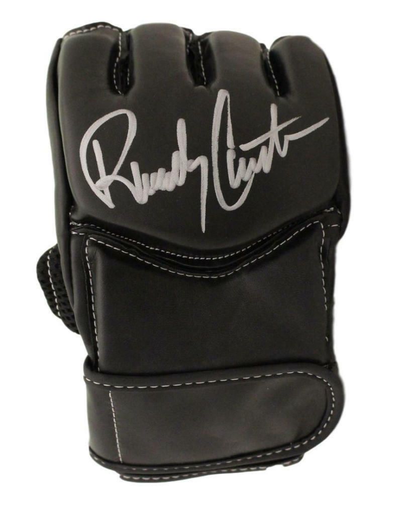 Randy Couture Autographed UFC Century Black Right Handed S/M Glove BAS