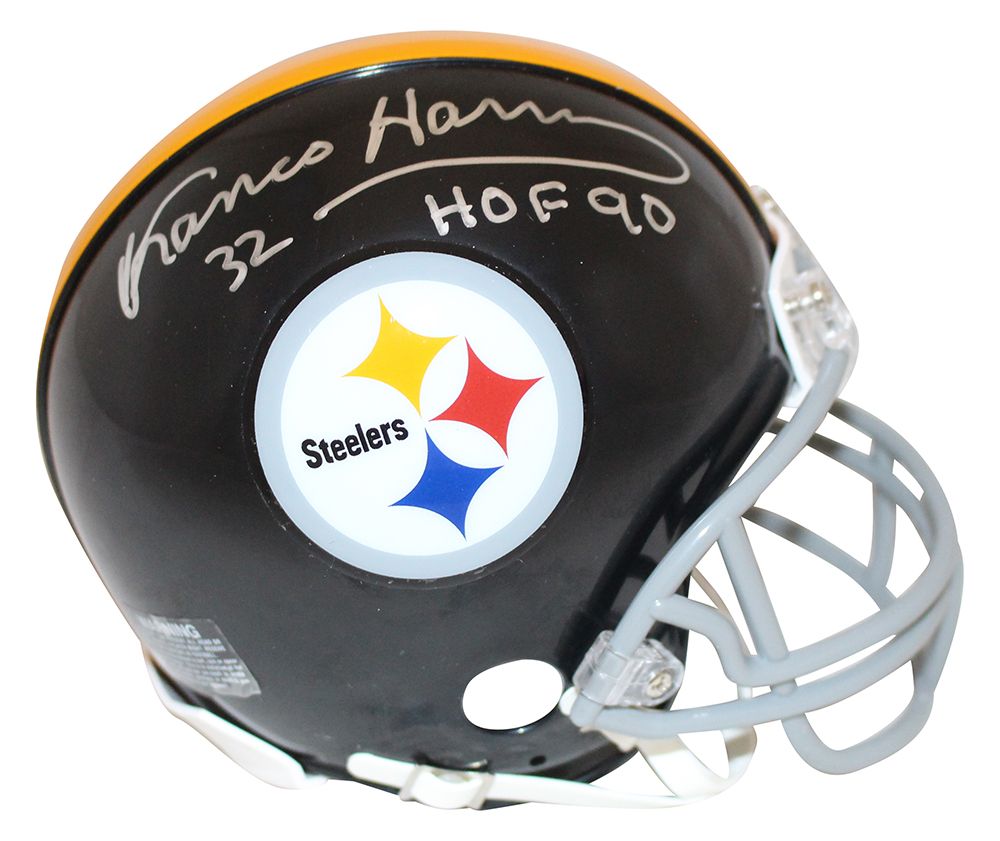Franco Harris Autographed Pittsburgh Steelers TB Mini Helmet HOF BAS